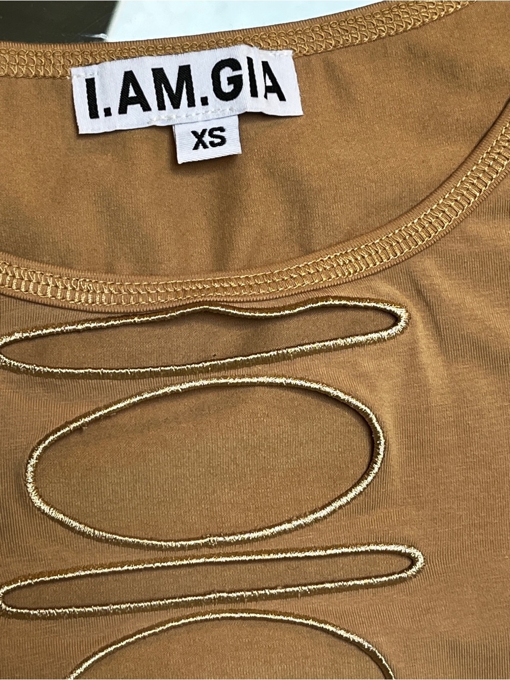 I.AM.GIA Ryleigh Top Sand XS NWOT - Picture 2 of 7